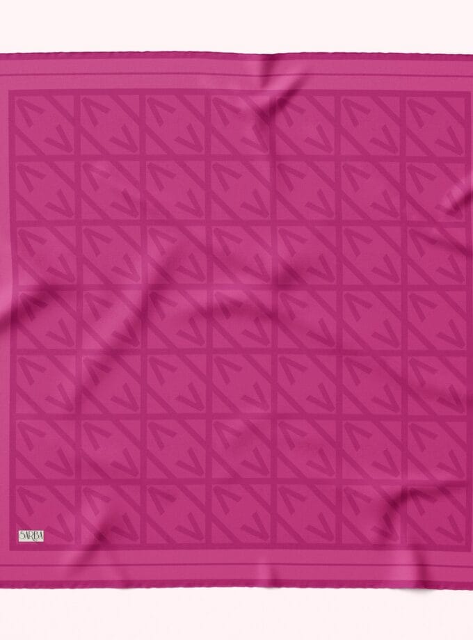 VİGO PAMUK-İPEK EŞARP FUŞYA 100x100