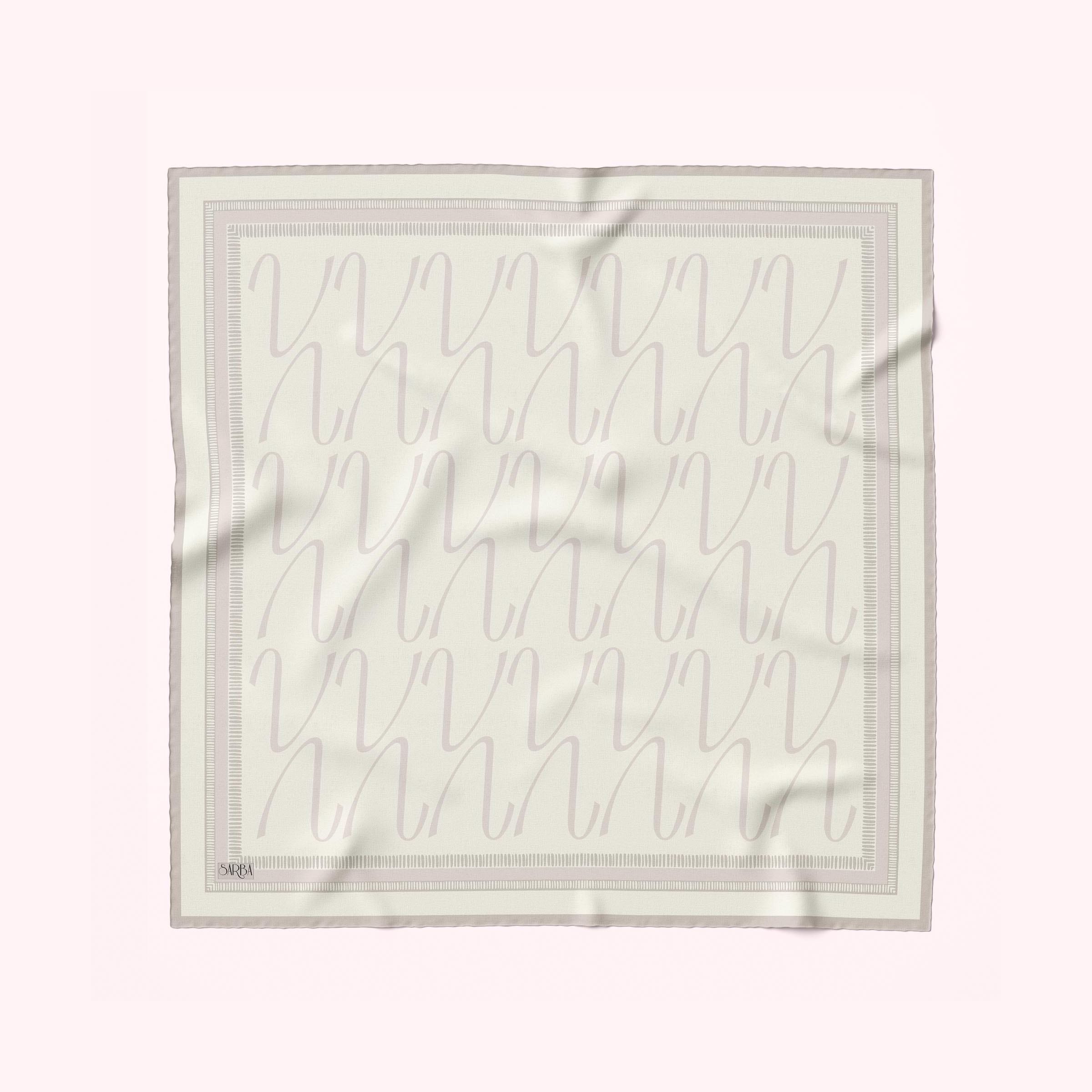 VENA PAMUK-İPEK EŞARP EKRU 100x100
