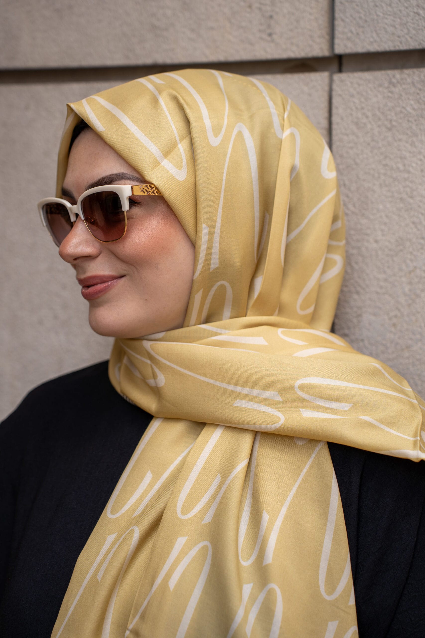 VENA PAMUK-İPEK ŞAL SARI 70x200 - Görsel 4