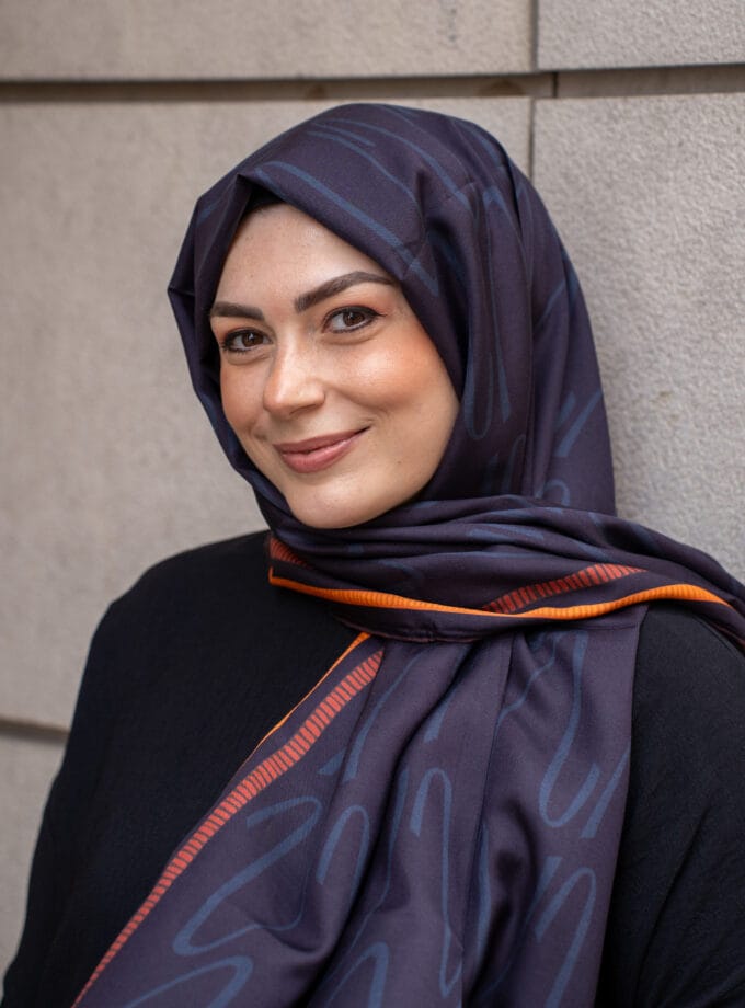 VENA PAMUK-İPEK ŞAL LACİVERT 70x200
